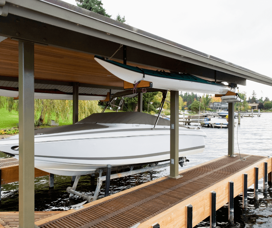 boat lift vs rail track wisconsin