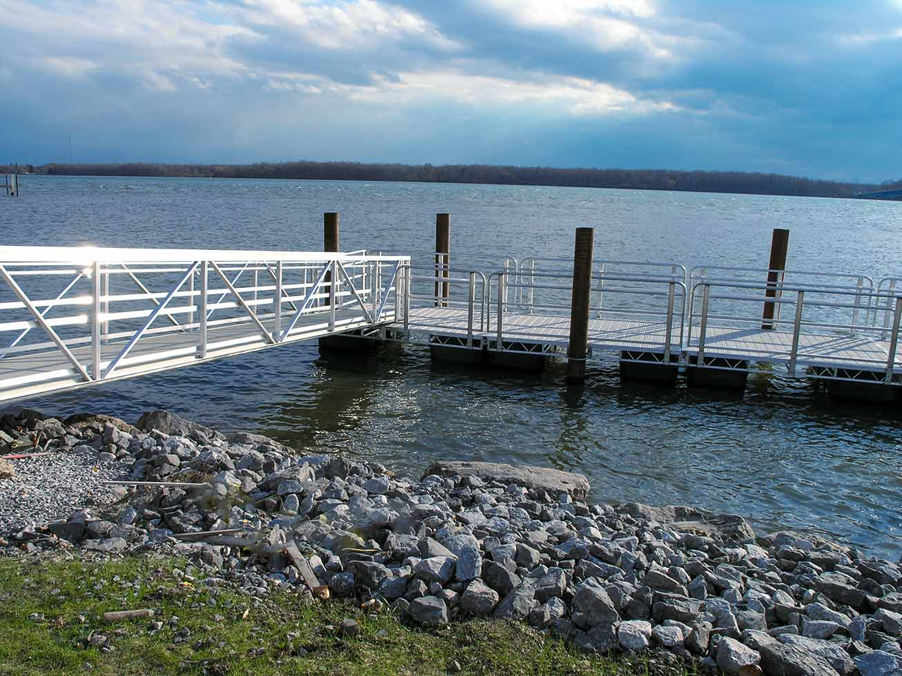 Dock Installation Lake Kegonsa JD Hellenbrand Stoughton WI